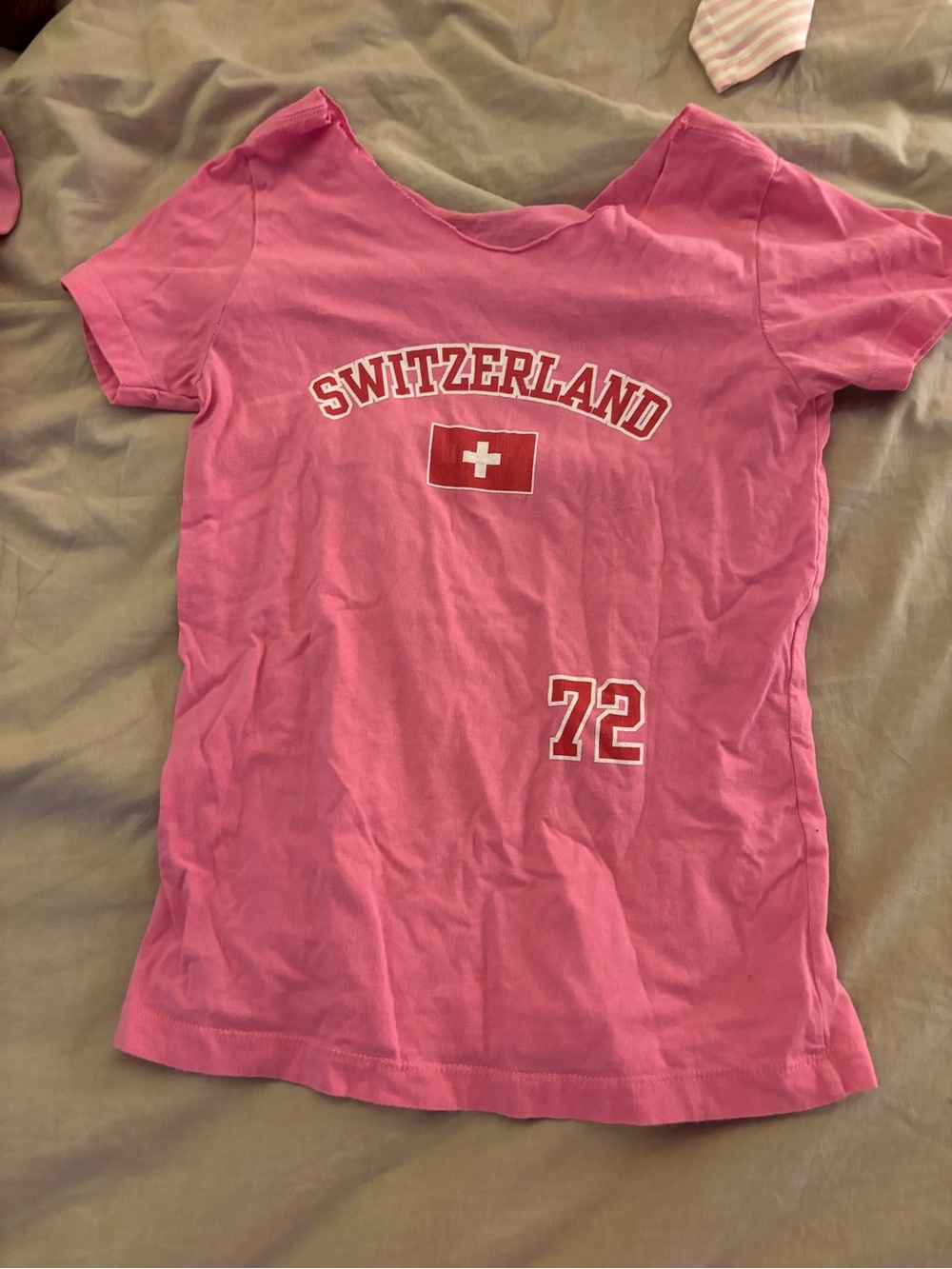 y2k pink off the shoulder tee